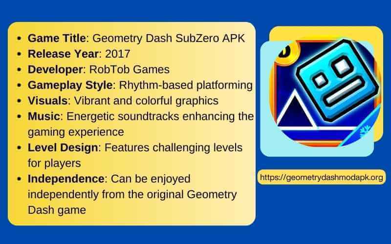 What is Geometry Dash SubZero APK?